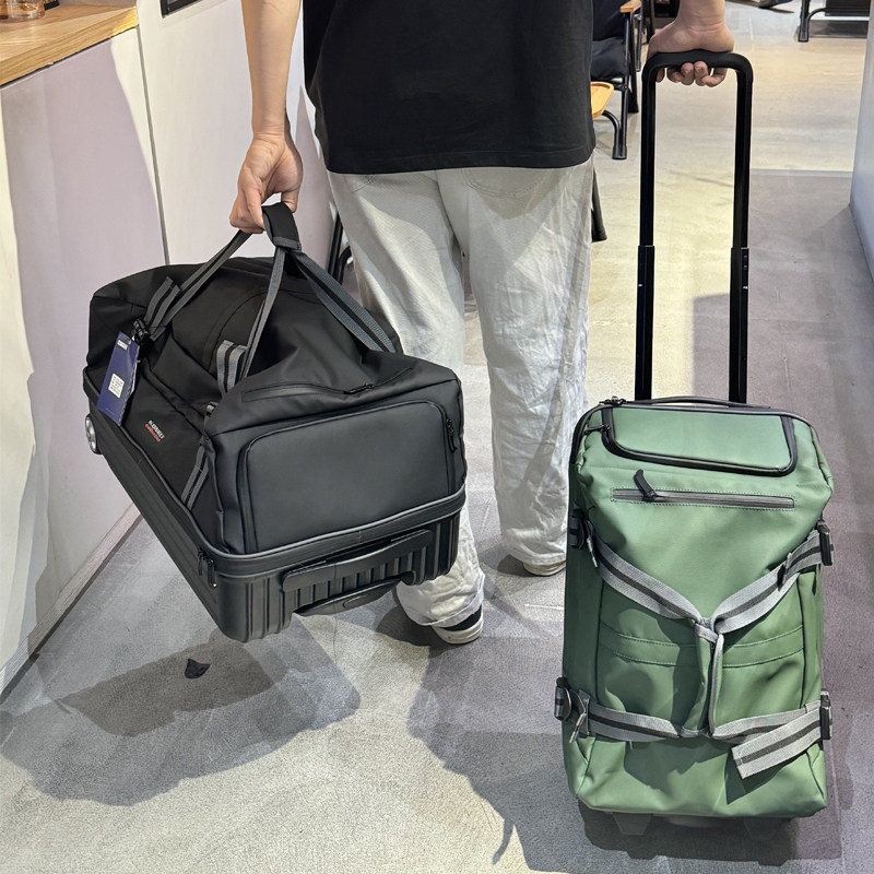 外贸美国拉杆背包旅行包男女手提露营帆布轮滑超大容量双肩行李袋,淘宝优惠券,粉丝福利购,淘宝优惠卷