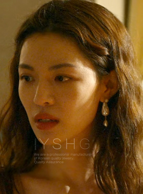 灿烂的风和海陈嘉慧同款耳环 钟楚曦巴洛克风珍珠耳钉气质耳饰女