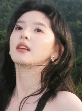 章若楠同款耳环 蝴蝶珍珠耳钉气质高级感耳饰女小众设计百搭精致