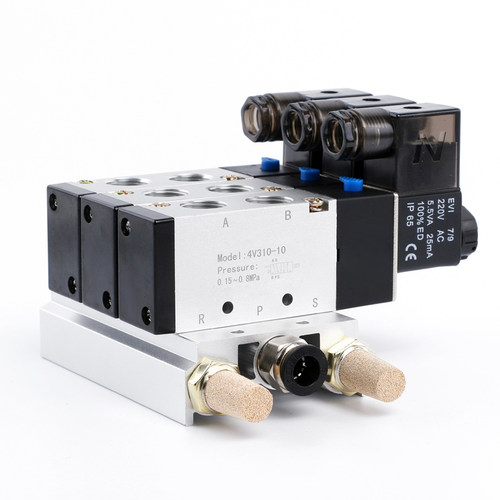 电磁阀底座4V210-08汇流板100M200M-2F3F4F5F6F7F8F9F10F位联阀板 - 图2