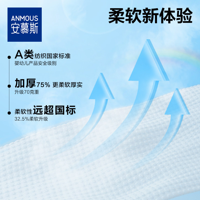 安慕斯婴儿挂抽绵柔巾干湿两用手口屁专用纸巾新生儿非湿巾120抽,淘宝优惠券,粉丝福利购,淘宝优惠卷