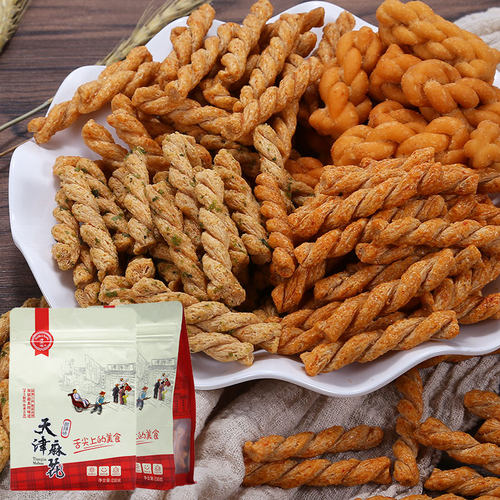 津卫浓小麻花网红零食手工糕点香酥多口味230g袋装天津特产小吃 - 图1