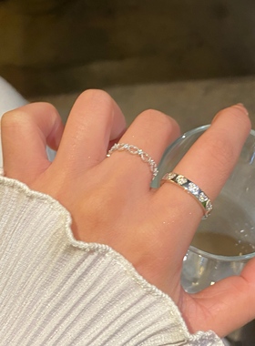 爱心锆石精致甜美叠搭戒指