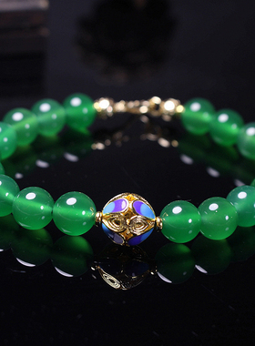 天然绿玛瑙手串手链时尚