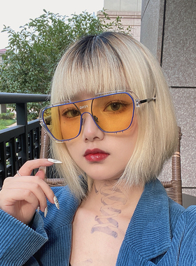 陈伟霆同款墨镜男士夏女黄色显瘦