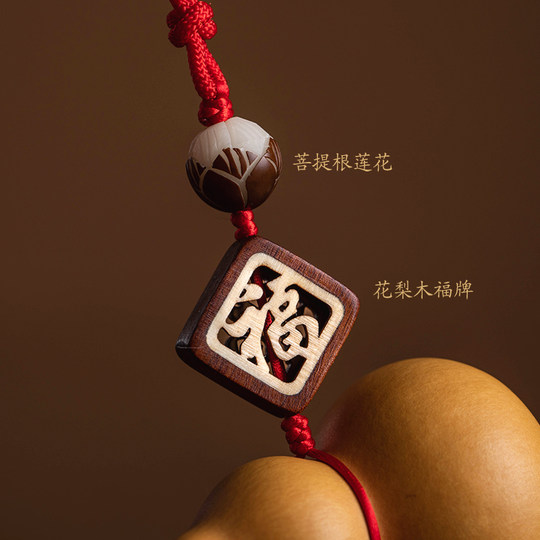 新房入住精品天然葫芦挂件红色双流苏玄关大门口对门卧室内挂饰品