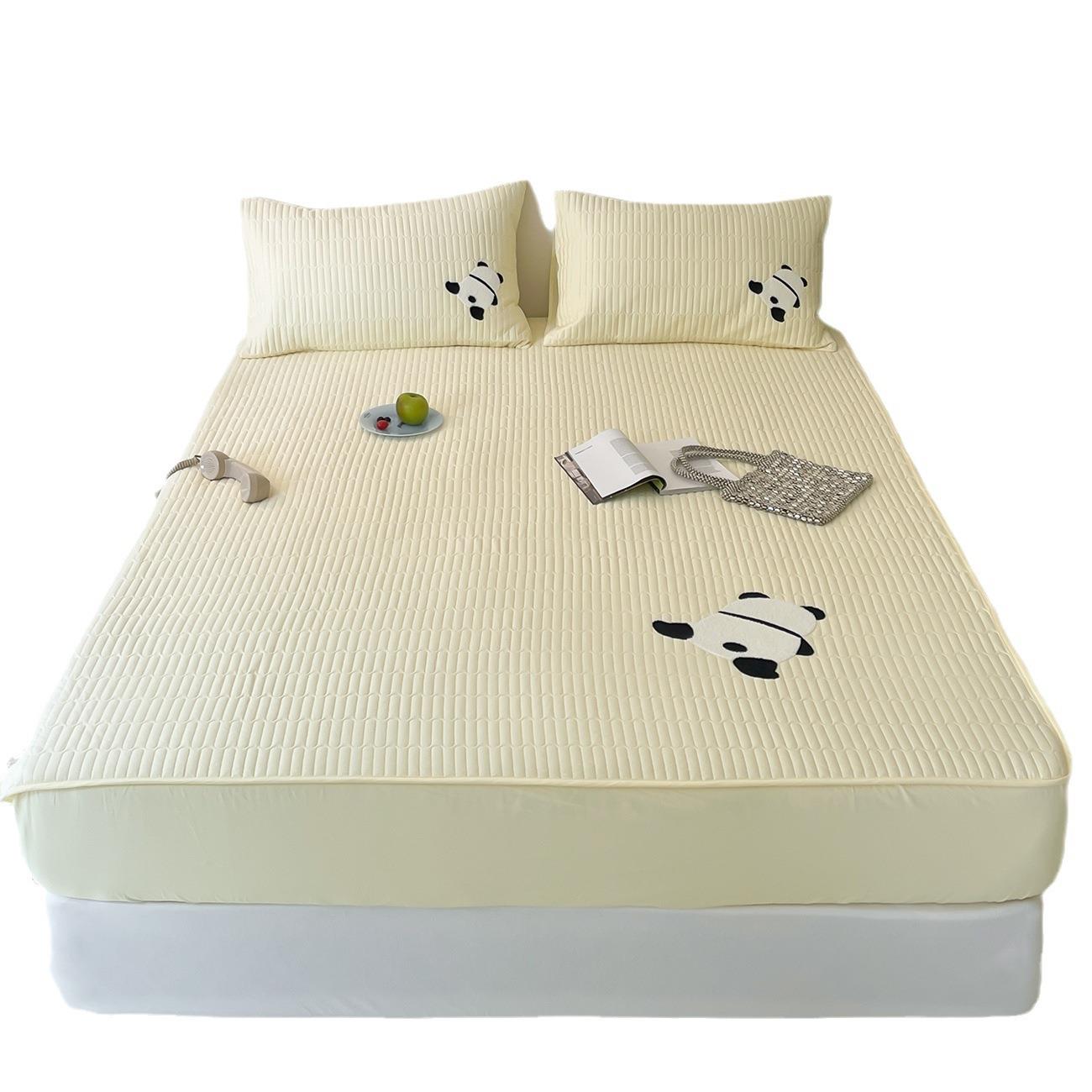 熊猫水洗棉毛巾绣四件套床上用品非全棉纯棉床单宿舍被套床品三件