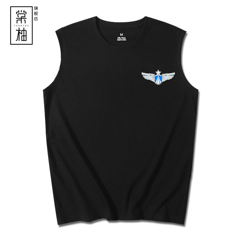 无袖男背心定制退伍老兵飞行员t恤 棠柚T恤