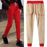 Утепленные демисезонные хлопковые джинсы с начесом, спортивные штаны для школьников, коллекция 2021, в корейском стиле, свободный крой