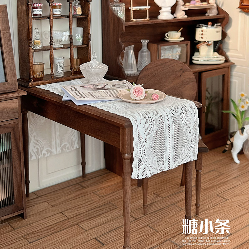 糖小条娃屋微缩6分黑胡桃家具模型blythe小布娃用场景道具 - 图2