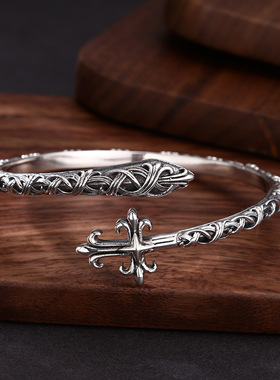 纯银手镯个性潮流百搭复古民族风