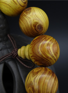 小叶紫檀阴沉木鬼脸佛珠链特价