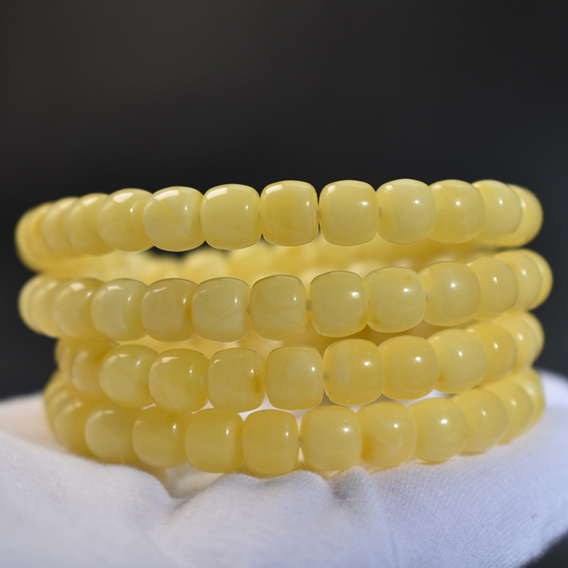 俄料天然蜜蜡精工老型手串满项链 善观阁手链