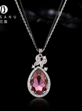 水晶韩版学生森系短款饰品锁骨链