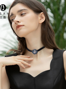 兰盈奥地利水晶太阳花项链