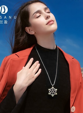 兰盈奥地利水晶雪花毛衣链