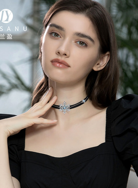 兰盈奥地利水晶雪花项链