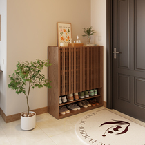 Shoes cabinet doorway solid wood large capacity entrance door 2023 new exploits entrance to the outdoor new Chinese style