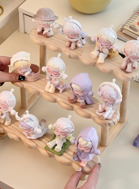 阶梯盲盒展示架收纳龙吟献瑞泡泡马特手办陈列置物架潮玩摆件台阶