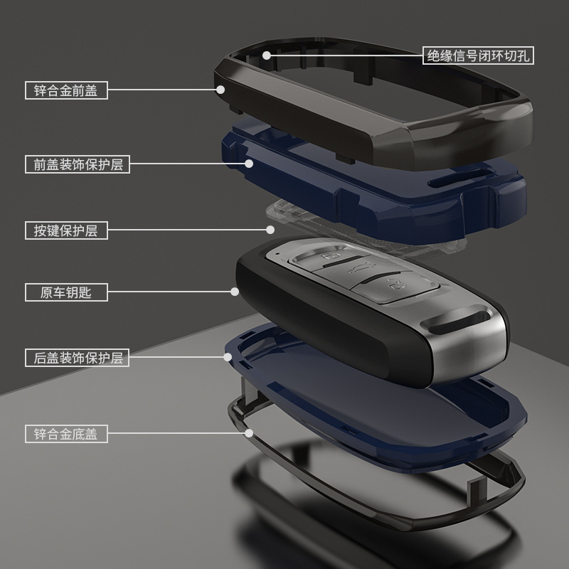 专用于2021马来西亚宝腾PROTON X50 L3 L5 X70锌合金钥匙保护壳套 - 图0