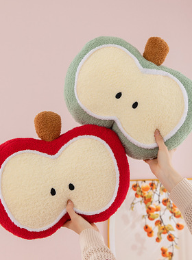 仿真香甜苹果毛绒抱枕靠垫