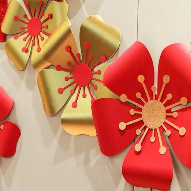 新年春节小装饰乔迁新居立体蝴蝶花朵背景墙新房配件无纺布布置,淘宝优惠券,粉丝福利购,淘宝优惠卷