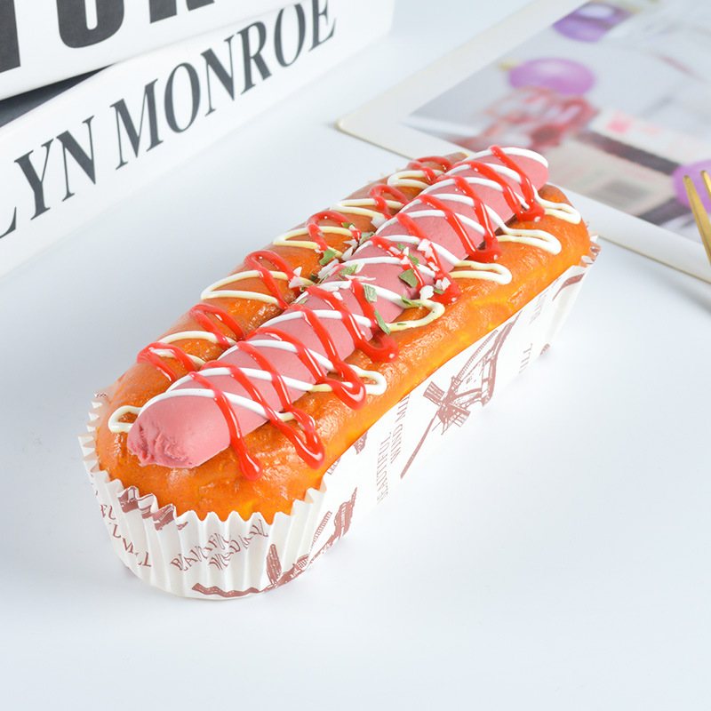 仿真热狗三明治面包模型立体蛋糕冰箱贴仿真食物广告摄影摆件 - 图1