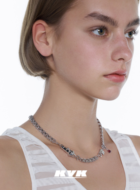 元素拼接项链送女友七夕礼物