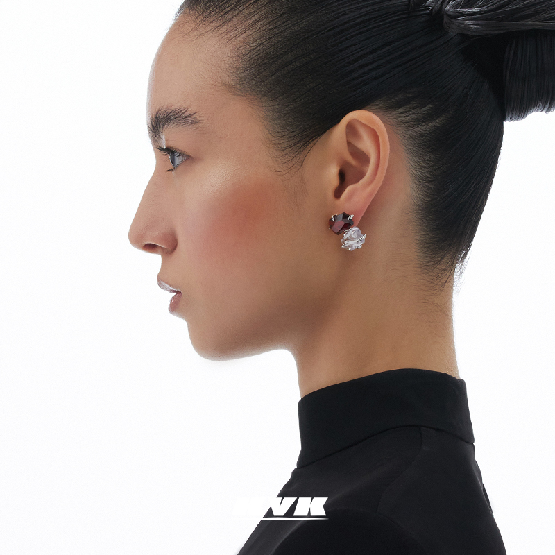 年新款潮桃花晶石潮高级感耳坠女网红耳饰女饰品耳环 耳钉 KVK 2021 年新款潮桃花晶石潮高级感耳坠女网红耳饰女饰品耳环 耳钉 KVK 2021