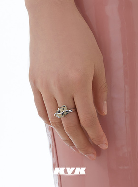kvk小众设计925银开口配饰戒指