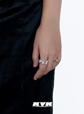 kvk男女925银原创明星同款戒指