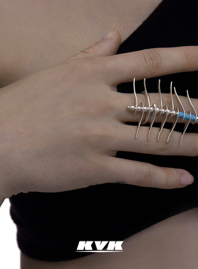 水滴高级设计感时尚戒指925银