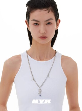 KVK X 潜能系列多元素坠饰不规则拼接项链 小众原创设计风毛衣链