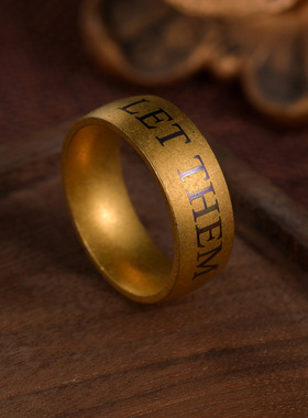 KANZAO 做旧古银色古铜色指环304不锈钢戒指男款复古风手饰