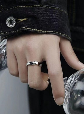 KANZAO不掉色莫比乌斯环戒指男潮高级感潮流个性潮牌男单身戒男款