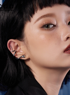 ccoo美杜莎灵蛇蛇形耳骨夹耳饰