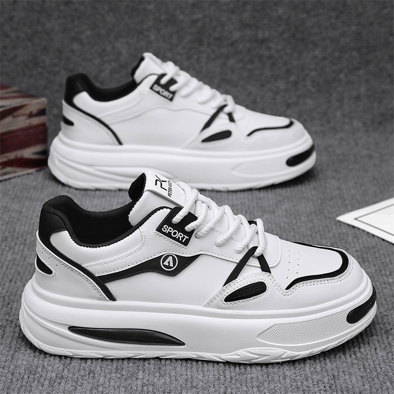 进口新品男鞋秋季透气运动休闲小众原创低帮平板鞋青少年潮流百搭 - 图0