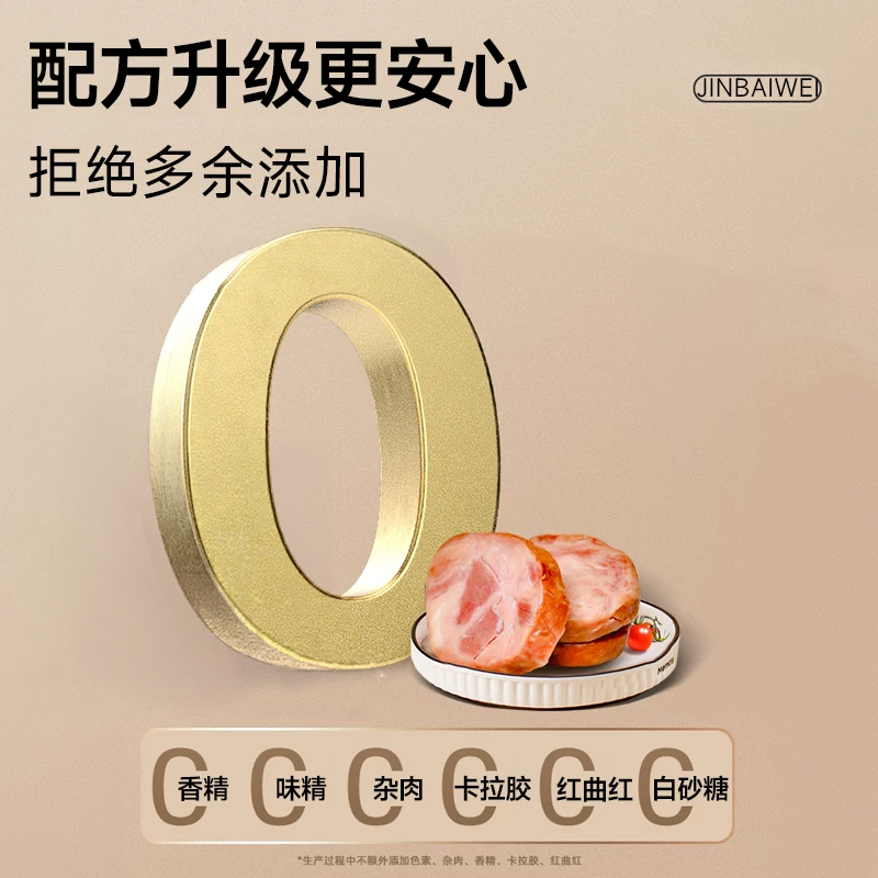 午餐肉独立包装开袋即食纯猪肘子熟食肉三明治夜宵宿舍办公室零食