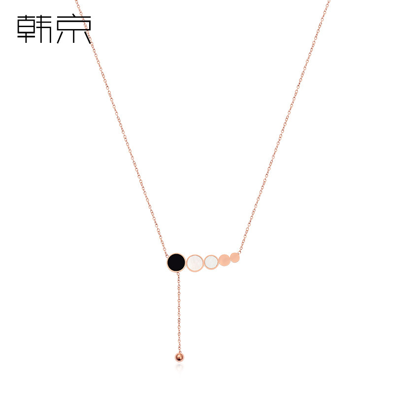 韩京贝壳女韩版潮人吊坠ins锁骨链 韩京饰品项链