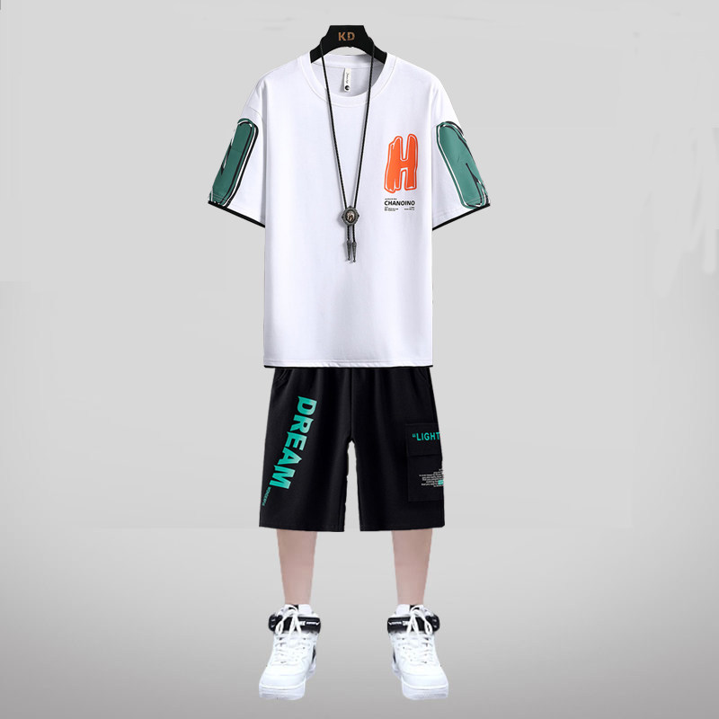 青少年夏季短袖男孩12-15 13 14 t恤 外叁T恤