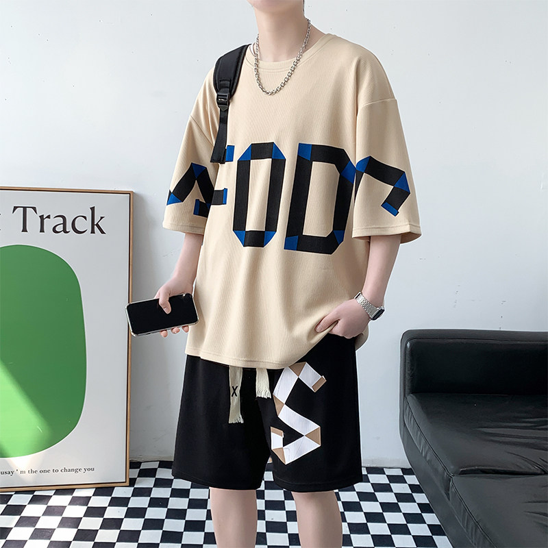 13青少年男装帅气短袖男孩套装t恤 外叁T恤