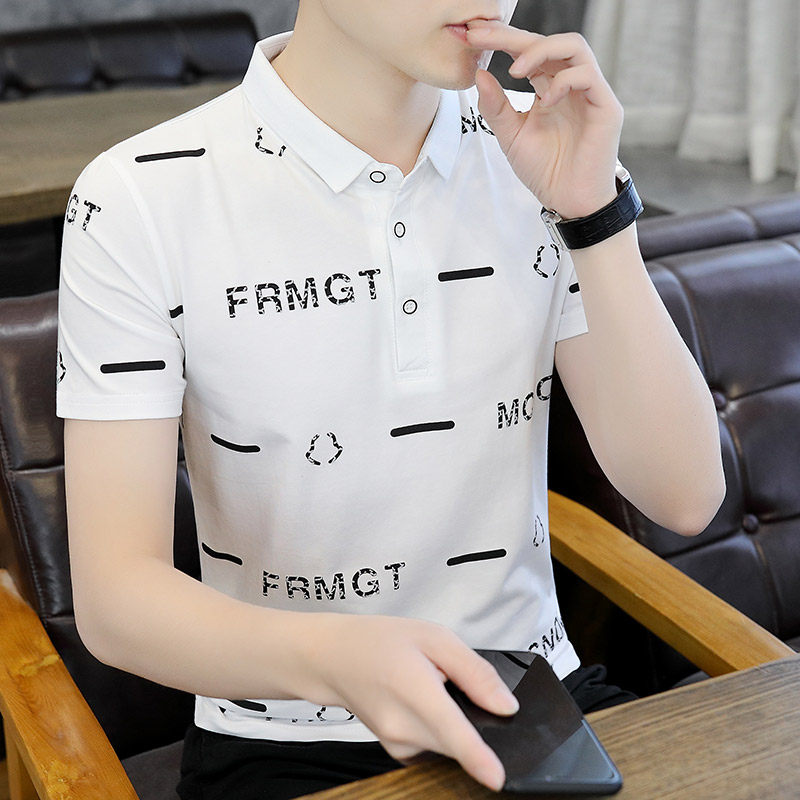 男士短袖潮流男装翻领夏季polo衫 外叁T恤