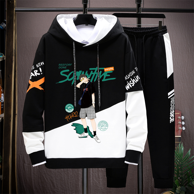 青少年春秋款男孩高中学生秋装卫衣 外叁卫衣