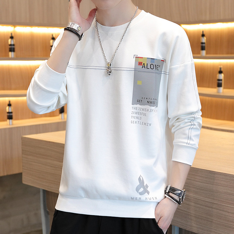 青少年春秋季男士打底衫帅气卫衣 外叁T恤