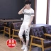 Mùa hè áo thun ngắn tay T nam giản dị một bộ đồ hợp thời trang quần áo đẹp trai Quần short mùa hè nam nửa tay hai mảnh - Áo phông ngắn áo thun nam tay ngắn có cổ Áo phông ngắn