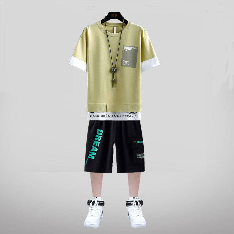 青少年夏季短袖男孩12-15 13 14 t恤 外叁T恤