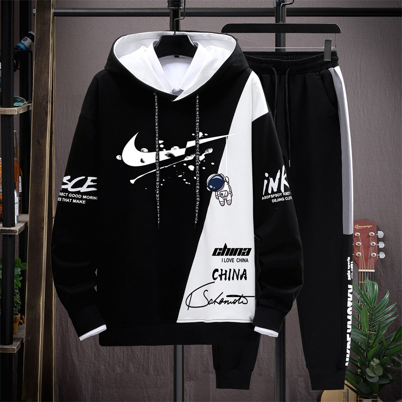 青少年春秋季男孩潮流初中学生卫衣 外叁卫衣