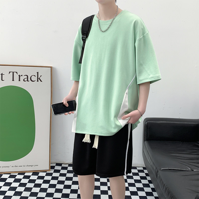 13青少年男装帅气短袖男孩套装t恤 外叁T恤