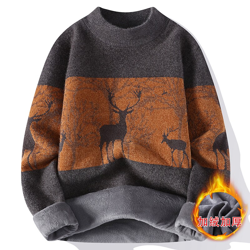 青少年毛衣男秋冬季加绒加厚内搭针织打底衫初中高中学生保暖上衣,淘宝优惠券,粉丝福利购,淘宝优惠卷