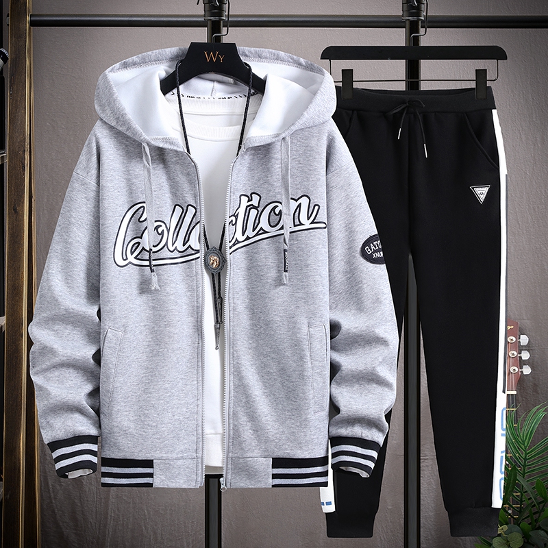 青少年春秋款男孩开衫高中学生卫衣 外叁卫衣